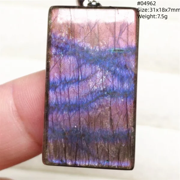 Rare Purple & Blue Labradorite Pendant, Women & Men