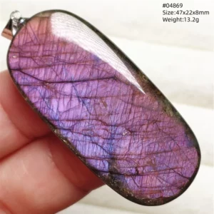 Natural Purple Labradorite Pendant Jewelry Rare Women Men Blue Labradorite Necklace Fashion Stone Jewelry AAAAAA - Image 2