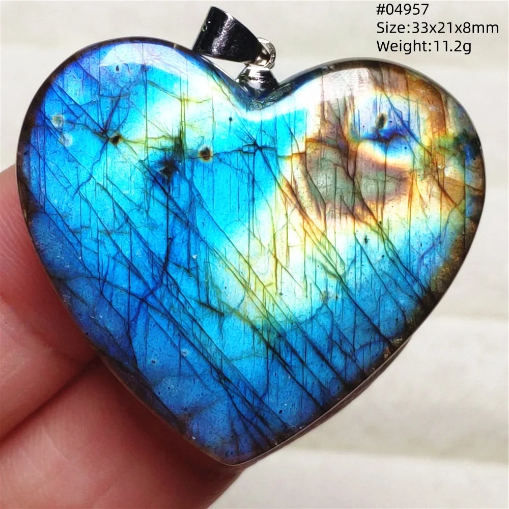 Natural Purple Labradorite Pendant Jewelry Rare Women Men Blue Labradorite Necklace Fashion Stone Jewelry AAAAAA - Image 12
