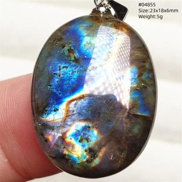 Natural Purple Labradorite Pendant Jewelry Rare Women Men Blue Labradorite Necklace Fashion Stone Jewelry AAAAAA