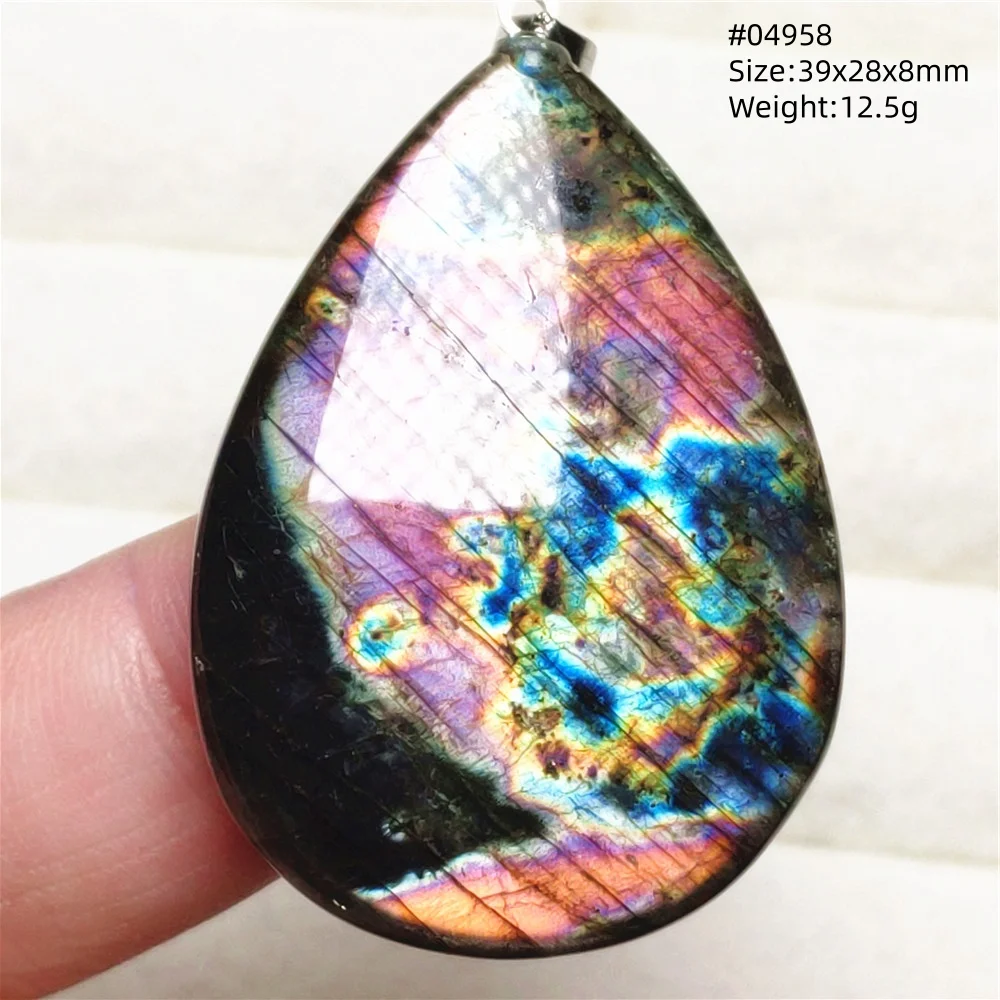 Natural Purple Labradorite Pendant Jewelry Rare Women Men Blue Labradorite Necklace Fashion Stone Jewelry AAAAAA - Image 11