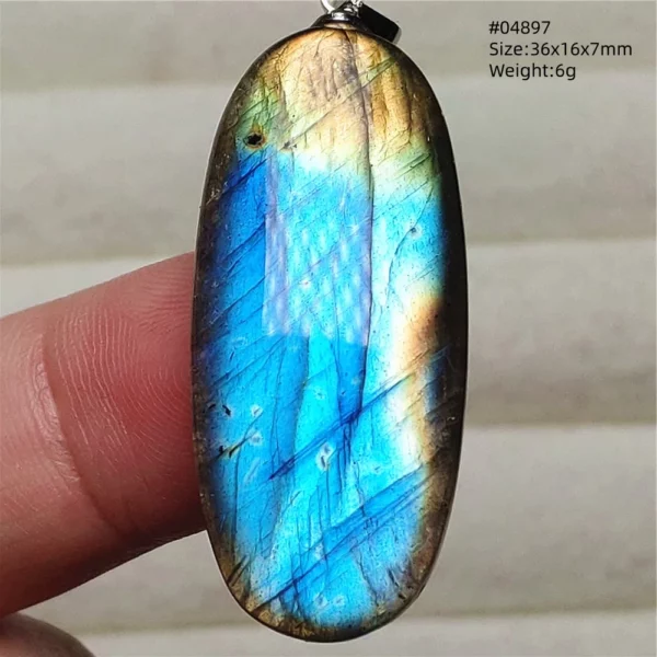 Natural Purple Labradorite Pendant Jewelry Rare Women Men Blue Labradorite Necklace Fashion Stone Jewelry AAAAAA