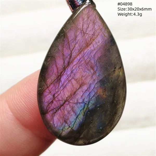 Natural Purple Labradorite Pendant Jewelry Rare Women Men Blue Labradorite Necklace Fashion Stone Jewelry AAAAAA