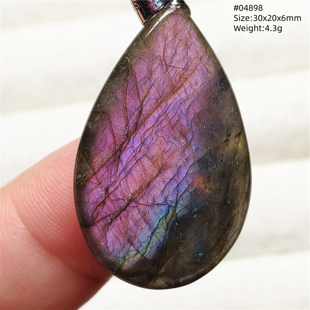 Natural Purple Labradorite Pendant Jewelry Rare Women Men Blue Labradorite Necklace Fashion Stone Jewelry AAAAAA - Image 20