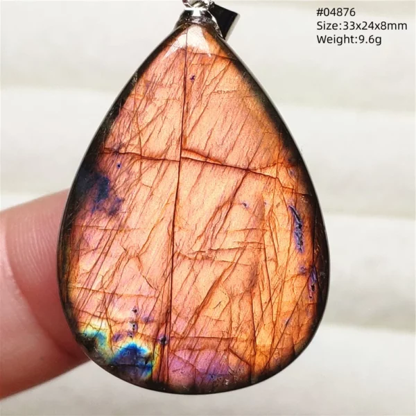 Natural Purple Labradorite Pendant Jewelry Rare Women Men Blue Labradorite Necklace Fashion Stone Jewelry AAAAAA