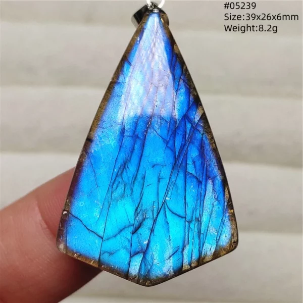 Natural Purple Labradorite Pendant Jewelry Rare Women Men Blue Labradorite Necklace Fashion Stone Jewelry AAAAAA