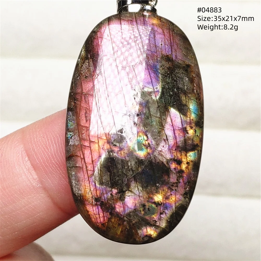 Natural Purple Labradorite Pendant Jewelry Rare Women Men Blue Labradorite Necklace Fashion Stone Jewelry AAAAAA - Image 21