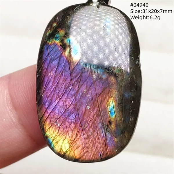 Natural Purple Labradorite Pendant Jewelry Rare Women Men Blue Labradorite Necklace Fashion Stone Jewelry AAAAAA