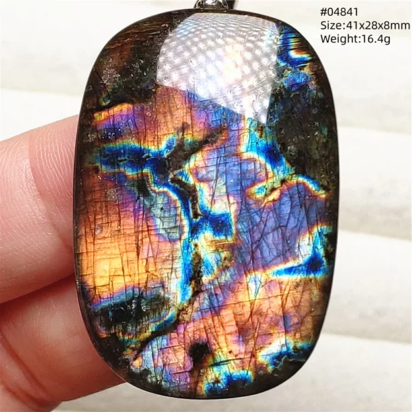 Natural Purple Labradorite Pendant Jewelry Rare Women Men Blue Labradorite Necklace Fashion Stone Jewelry AAAAAA