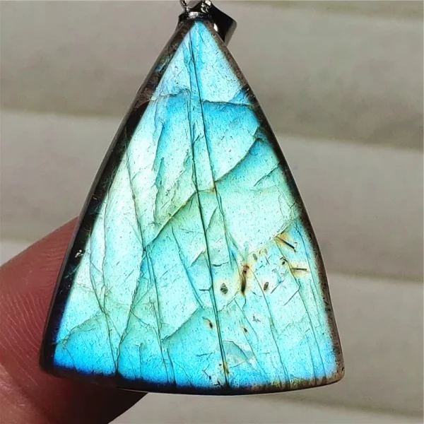 Natural Purple Labradorite Pendant Jewelry Rare Women Men Blue Labradorite Necklace Fashion Stone Jewelry AAAAAA