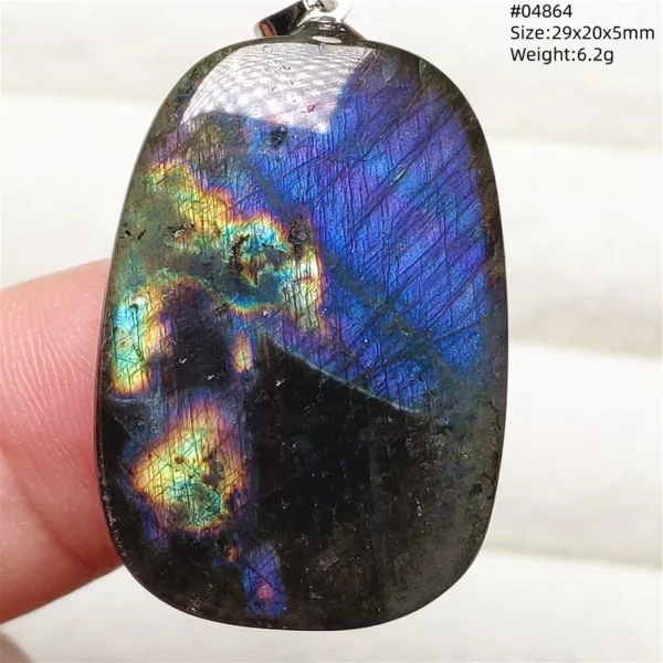 Natural Purple Labradorite Pendant Jewelry Rare Women Men Blue Labradorite Necklace Fashion Stone Jewelry AAAAAA