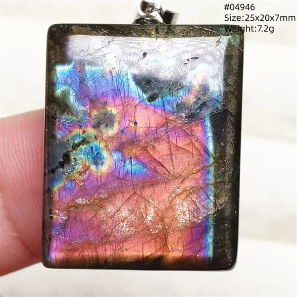 Natural Purple Labradorite Pendant Jewelry Rare Women Men Blue Labradorite Necklace Fashion Stone Jewelry AAAAAA