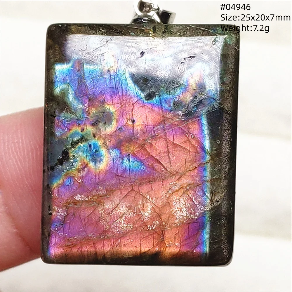 Natural Purple Labradorite Pendant Jewelry Rare Women Men Blue Labradorite Necklace Fashion Stone Jewelry AAAAAA - Image 13