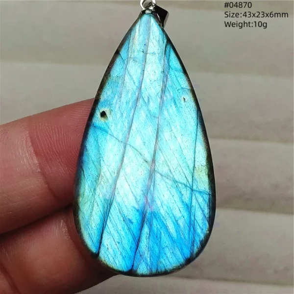 Natural Purple Labradorite Pendant Jewelry Rare Women Men Blue Labradorite Necklace Fashion Stone Jewelry AAAAAA