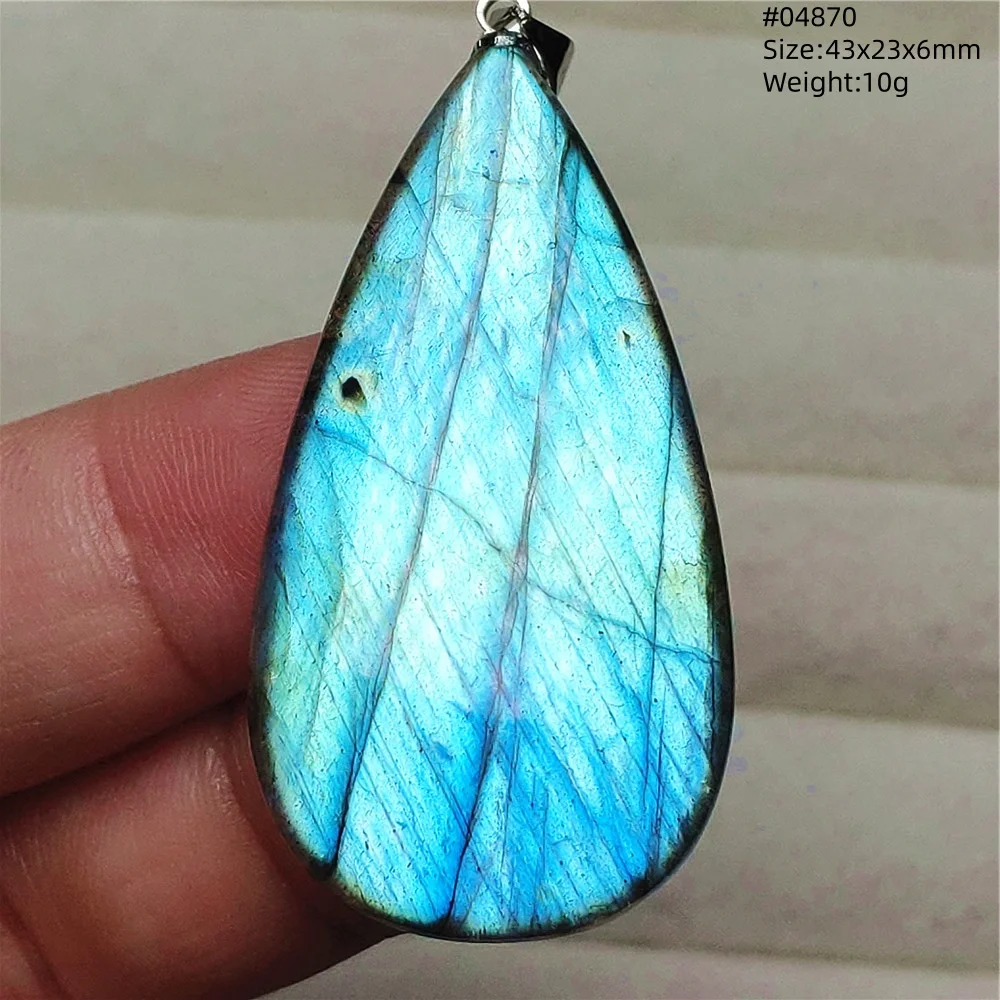 Natural Purple Labradorite Pendant Jewelry Rare Women Men Blue Labradorite Necklace Fashion Stone Jewelry AAAAAA - Image 34