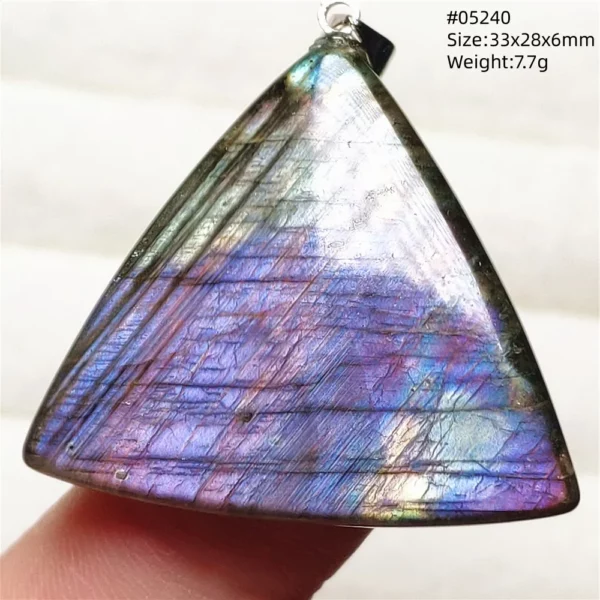 Natural Purple Labradorite Pendant Jewelry Rare Women Men Blue Labradorite Necklace Fashion Stone Jewelry AAAAAA