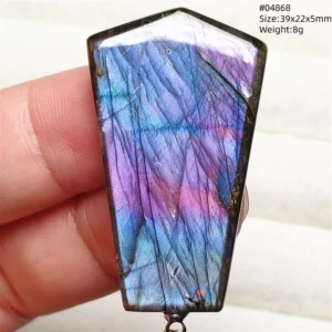 Natural Purple Labradorite Pendant Jewelry Rare Women Men Blue Labradorite Necklace Fashion Stone Jewelry AAAAAA - Image 4