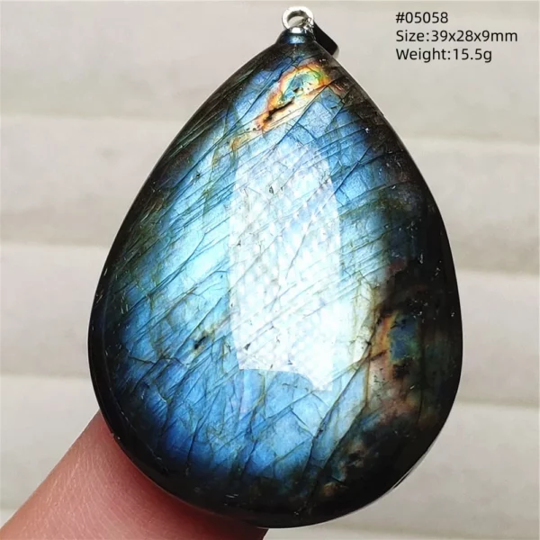 Natural Purple Labradorite Pendant Jewelry Rare Women Men Blue Labradorite Necklace Fashion Stone Jewelry AAAAAA
