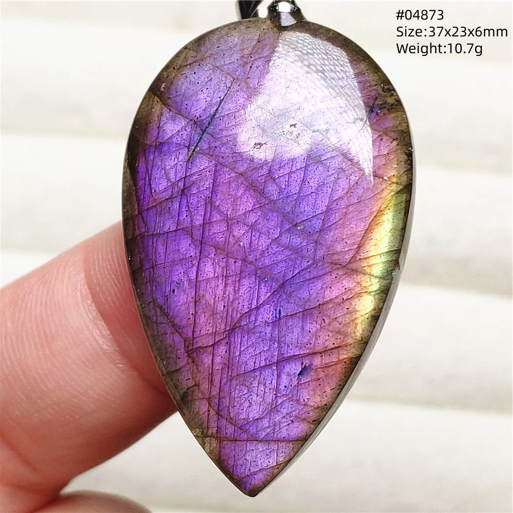 Natural Purple Labradorite Pendant Jewelry Rare Women Men Blue Labradorite Necklace Fashion Stone Jewelry AAAAAA - Image 5