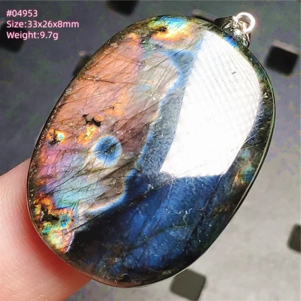 Natural Purple Labradorite Pendant Jewelry Rare Women Men Blue Labradorite Necklace Fashion Stone Jewelry AAAAAA