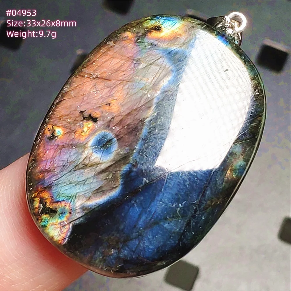 Natural Purple Labradorite Pendant Jewelry Rare Women Men Blue Labradorite Necklace Fashion Stone Jewelry AAAAAA - Image 10