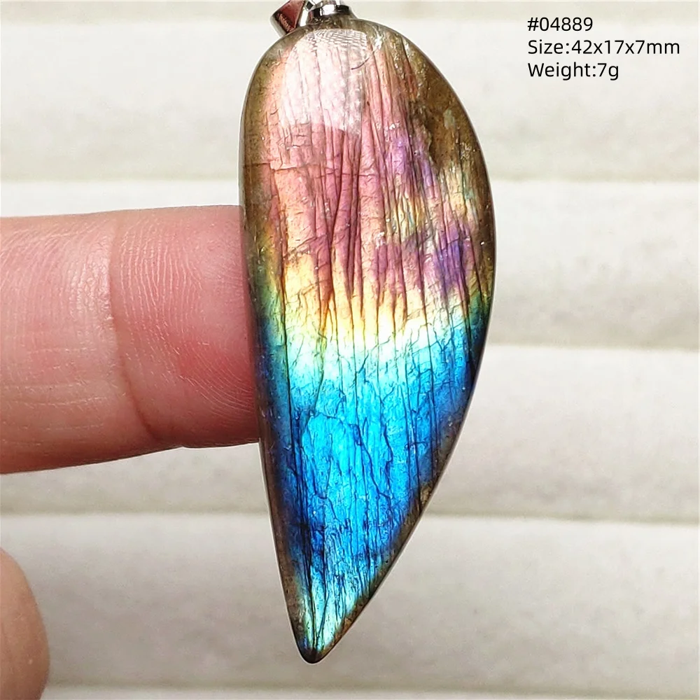 Natural Purple Labradorite Pendant Jewelry Rare Women Men Blue Labradorite Necklace Fashion Stone Jewelry AAAAAA - Image 30
