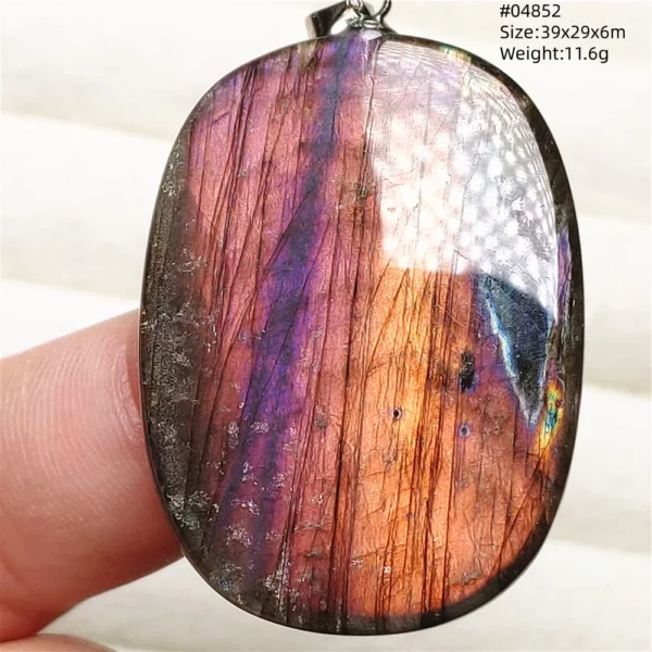 Natural Purple Labradorite Pendant Jewelry Rare Women Men Blue Labradorite Necklace Fashion Stone Jewelry AAAAAA