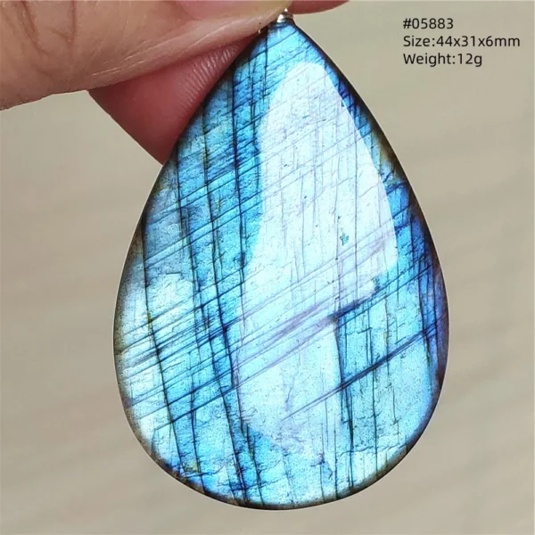 Natural Purple Labradorite Pendant Jewelry Water Drop Gold Flash Blue Labradorite Necklace Bead For Women Men AAAAAA