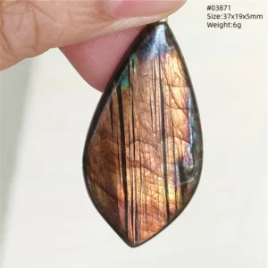 Natural Purple Labradorite Pendant Jewelry Water Drop Gold Flash Blue Labradorite Necklace Bead For Women Men AAAAAA - Image 40