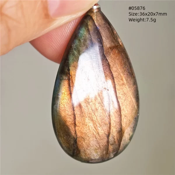 Natural Purple Labradorite Pendant Jewelry Water Drop Gold Flash Blue Labradorite Necklace Bead For Women Men AAAAAA