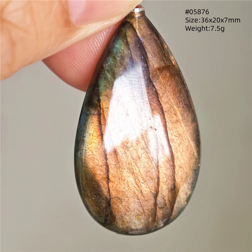 Natural Purple Labradorite Pendant Jewelry Water Drop Gold Flash Blue Labradorite Necklace Bead For Women Men AAAAAA - Image 15