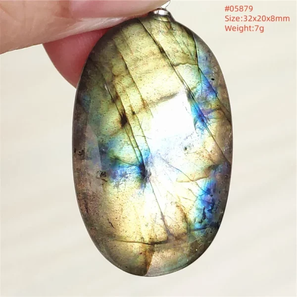 Natural Purple Labradorite Pendant Jewelry Water Drop Gold Flash Blue Labradorite Necklace Bead For Women Men AAAAAA