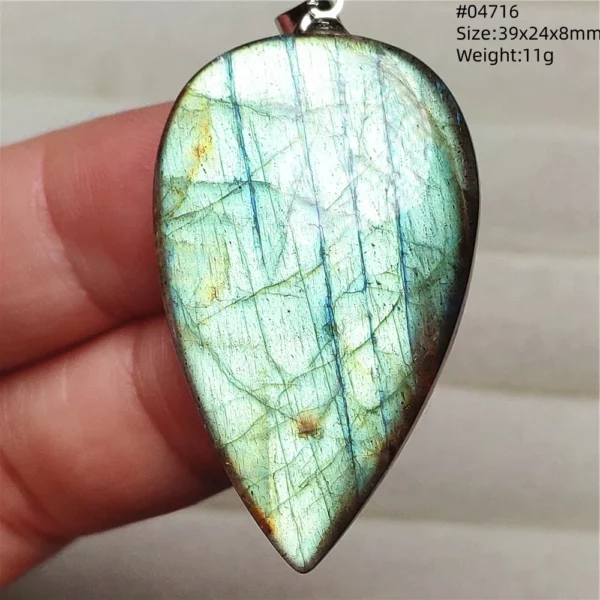 Natural Purple Labradorite Pendant Jewelry Water Drop Gold Flash Blue Labradorite Necklace Bead For Women Men AAAAAA