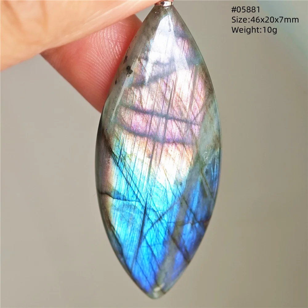 Natural Purple Labradorite Pendant Jewelry Water Drop Gold Flash Blue Labradorite Necklace Bead For Women Men AAAAAA - Image 41