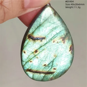 Natural Purple Labradorite Pendant Jewelry Water Drop Gold Flash Blue Labradorite Necklace Bead For Women Men AAAAAA - Image 30