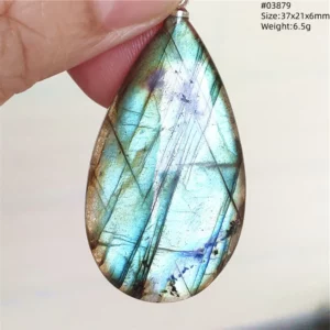 Natural Purple Labradorite Pendant Jewelry Water Drop Gold Flash Blue Labradorite Necklace Bead For Women Men AAAAAA - Image 54