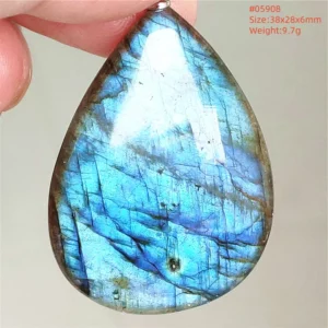 Natural Purple Labradorite Pendant Jewelry Water Drop Gold Flash Blue Labradorite Necklace Bead For Women Men AAAAAA - Image 37