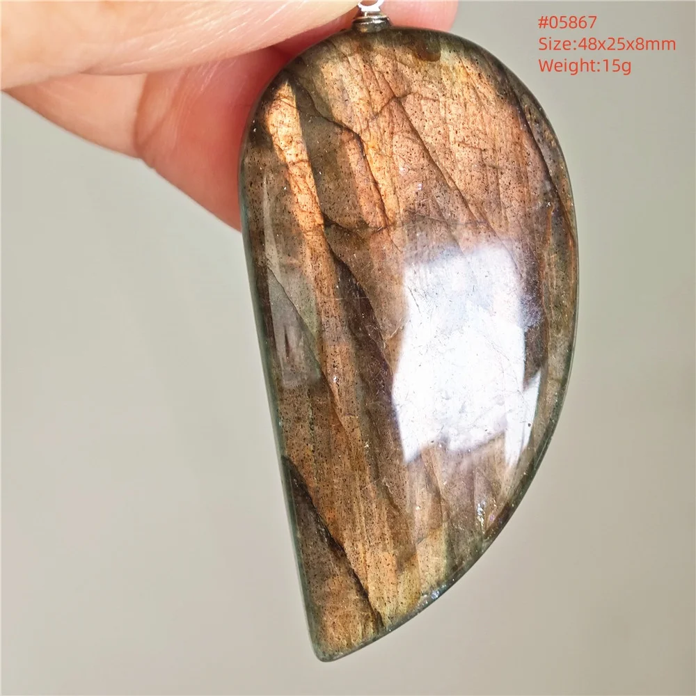 Natural Purple Labradorite Pendant Jewelry Water Drop Gold Flash Blue Labradorite Necklace Bead For Women Men AAAAAA - Image 10