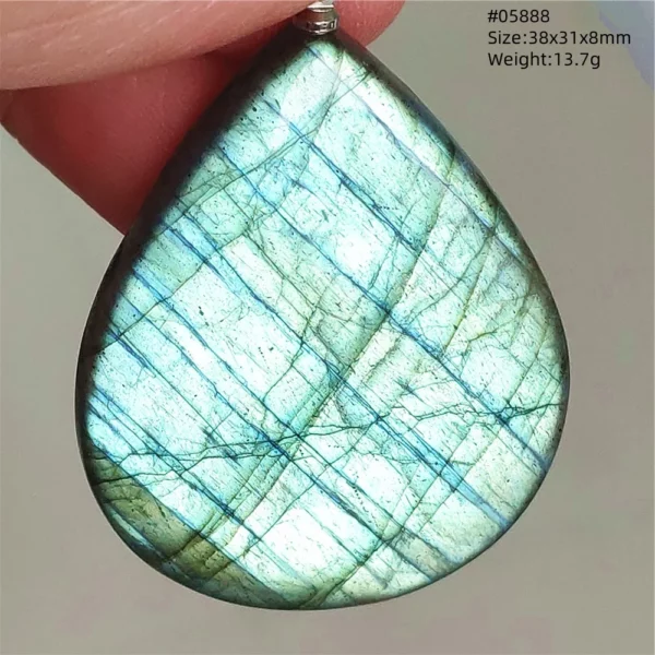 Natural Purple Labradorite Pendant Jewelry Water Drop Gold Flash Blue Labradorite Necklace Bead For Women Men AAAAAA