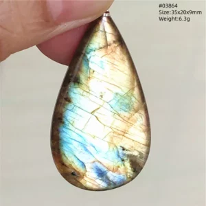 Natural Purple Labradorite Pendant Jewelry Water Drop Gold Flash Blue Labradorite Necklace Bead For Women Men AAAAAA - Image 33