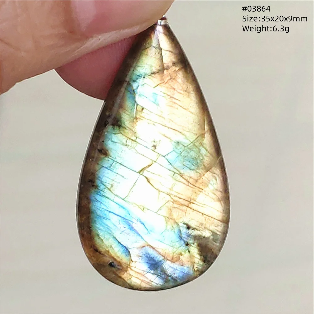 Natural Purple Labradorite Pendant Jewelry Water Drop Gold Flash Blue Labradorite Necklace Bead For Women Men AAAAAA - Image 33