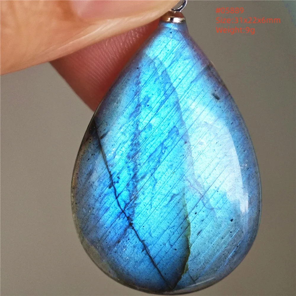 Natural Purple Labradorite Pendant Jewelry Water Drop Gold Flash Blue Labradorite Necklace Bead For Women Men AAAAAA - Image 56