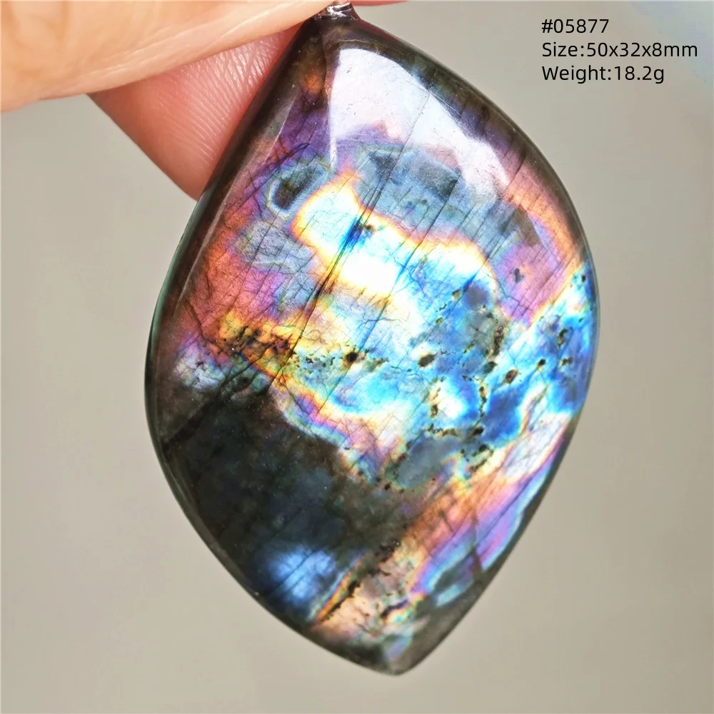 Natural Purple Labradorite Pendant Jewelry Water Drop Gold Flash Blue Labradorite Necklace Bead For Women Men AAAAAA - Image 5