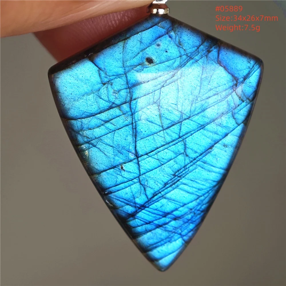 Natural Purple Labradorite Pendant Jewelry Water Drop Gold Flash Blue Labradorite Necklace Bead For Women Men AAAAAA - Image 6