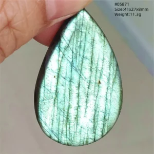 Natural Purple Labradorite Pendant Jewelry Water Drop Gold Flash Blue Labradorite Necklace Bead For Women Men AAAAAA - Image 12