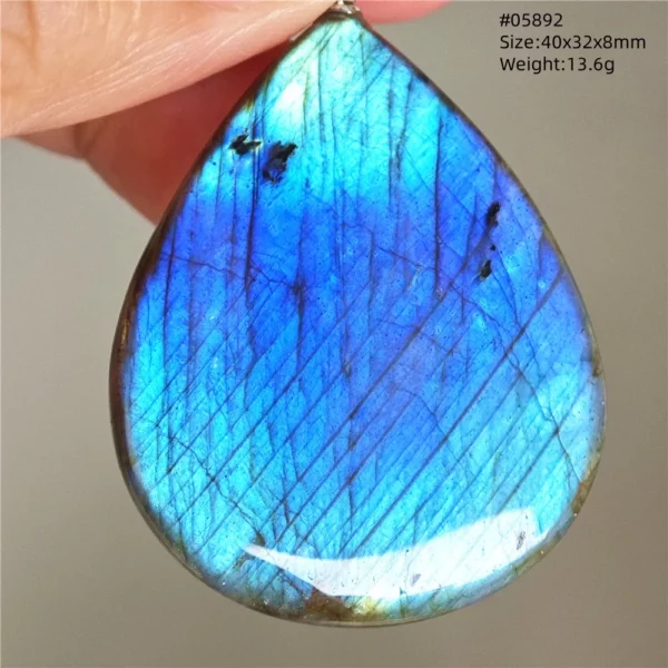 Natural Purple Labradorite Pendant Jewelry Water Drop Gold Flash Blue Labradorite Necklace Bead For Women Men AAAAAA