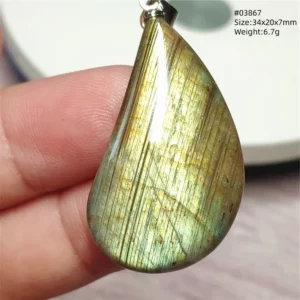 Natural Purple Labradorite Pendant Jewelry Water Drop Gold Flash Blue Labradorite Necklace Bead For Women Men AAAAAA - Image 45