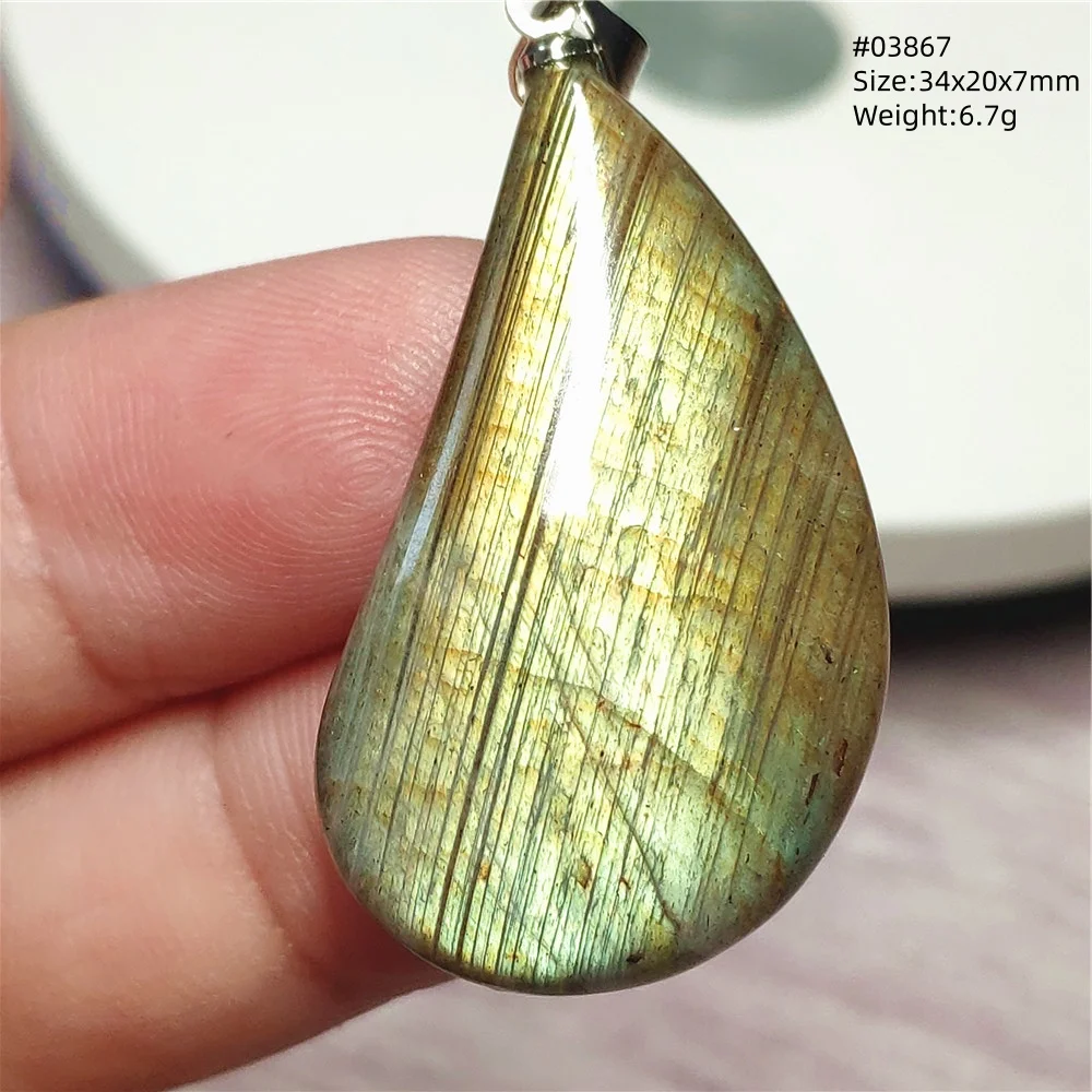 Natural Purple Labradorite Pendant Jewelry Water Drop Gold Flash Blue Labradorite Necklace Bead For Women Men AAAAAA - Image 45