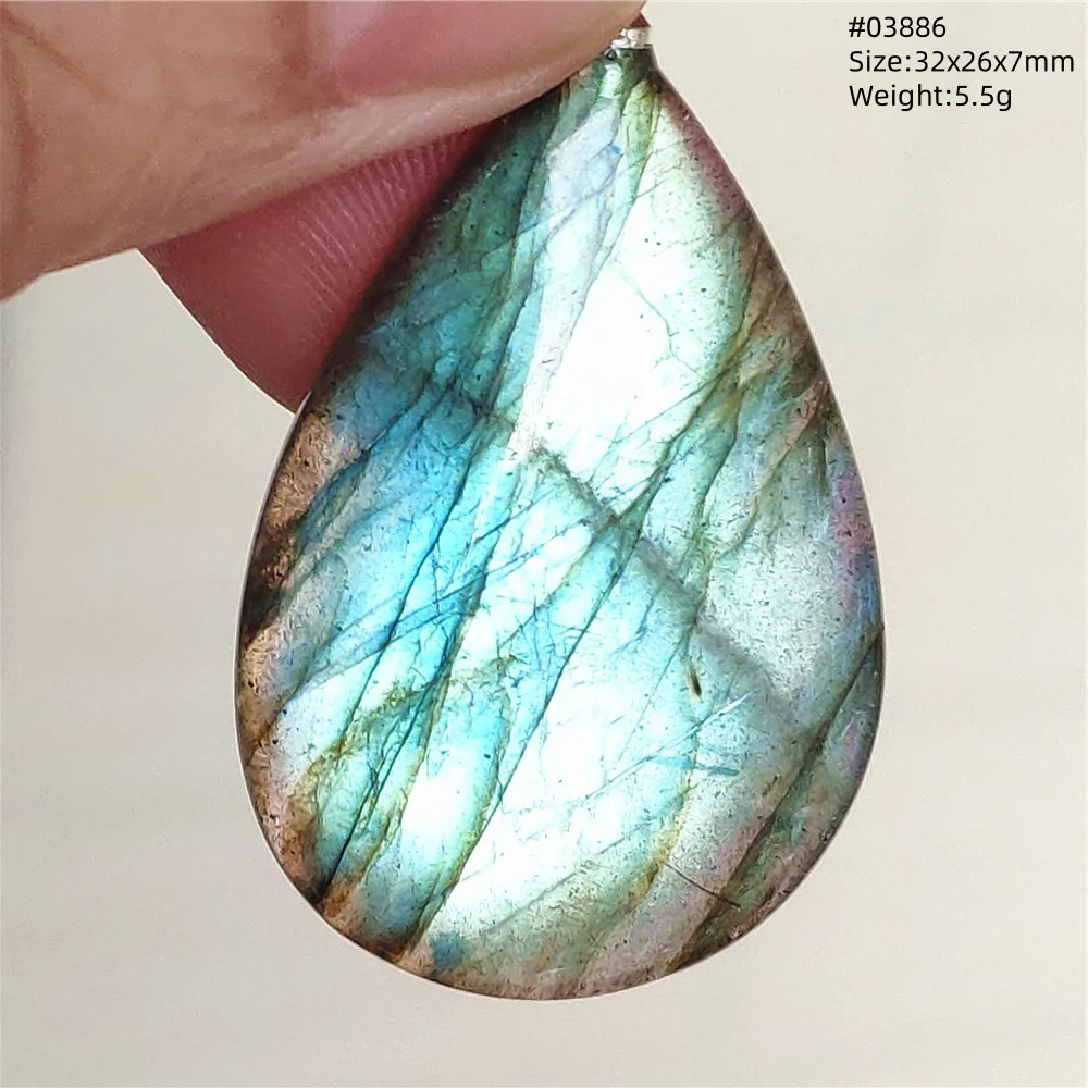 Natural Purple Labradorite Pendant Jewelry Water Drop Gold Flash Blue Labradorite Necklace Bead For Women Men AAAAAA - Image 13