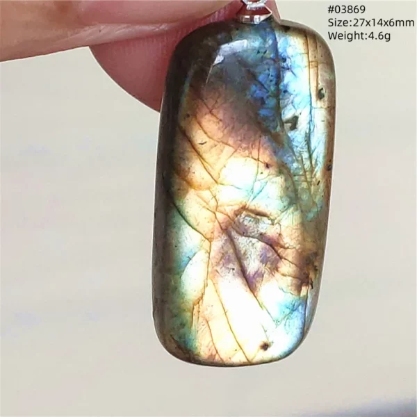 Natural Purple Labradorite Pendant Jewelry Water Drop Gold Flash Blue Labradorite Necklace Bead For Women Men AAAAAA